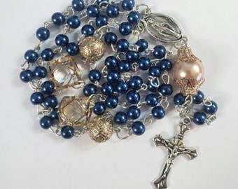 Blue and Gold Rosary