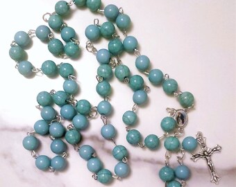 Blue Blessed Mother Rosary