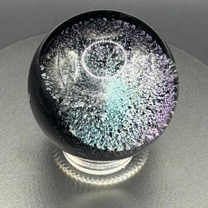 Two Tone Dichroic Borosilicate Glass Marble 1.9" Handmade Fathers Day Gift