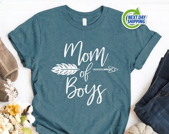 Mom of Boys Shirt | Mother's Day Gift | Boy Mom Tee | Trendy Mom T Shirt | Boy Mom Shirt | Mama Graphic Tee | Motherhood Shirt