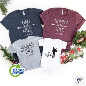 Family Wild One Shirts, Wild One First Birthday TShirts, 1st Birthday T Shirts, Wild One Matching Mommy Dad Brother Sister of the Wild