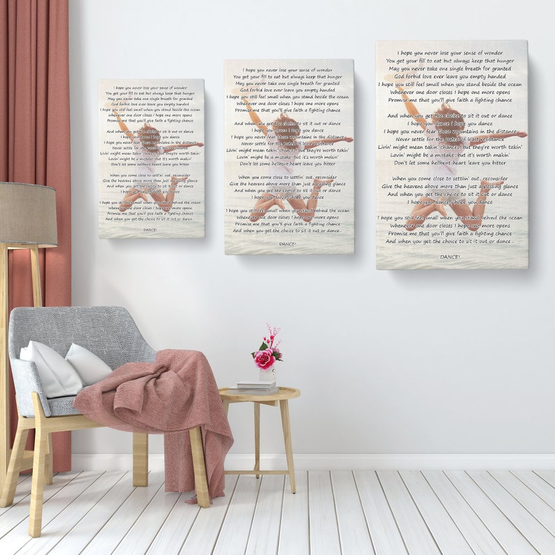 Custom Canvas With Quotes Sayings Lyrics Text Word Art Etsy