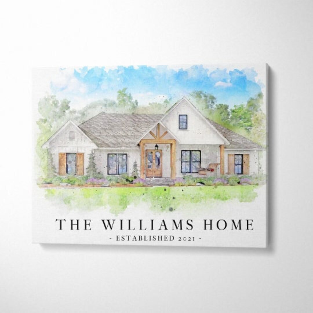 Print on Canvas House Warming Gift, Custom Housewarming Gift, House