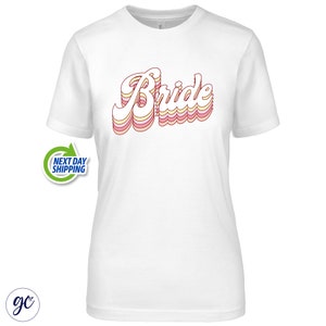 Retro Bachelorette Shirts Bride Babe Shirt Babe of Honor Shirt Bachelorette Party Shirts Bridesmaid Gift Girls Trip Shirt image 3