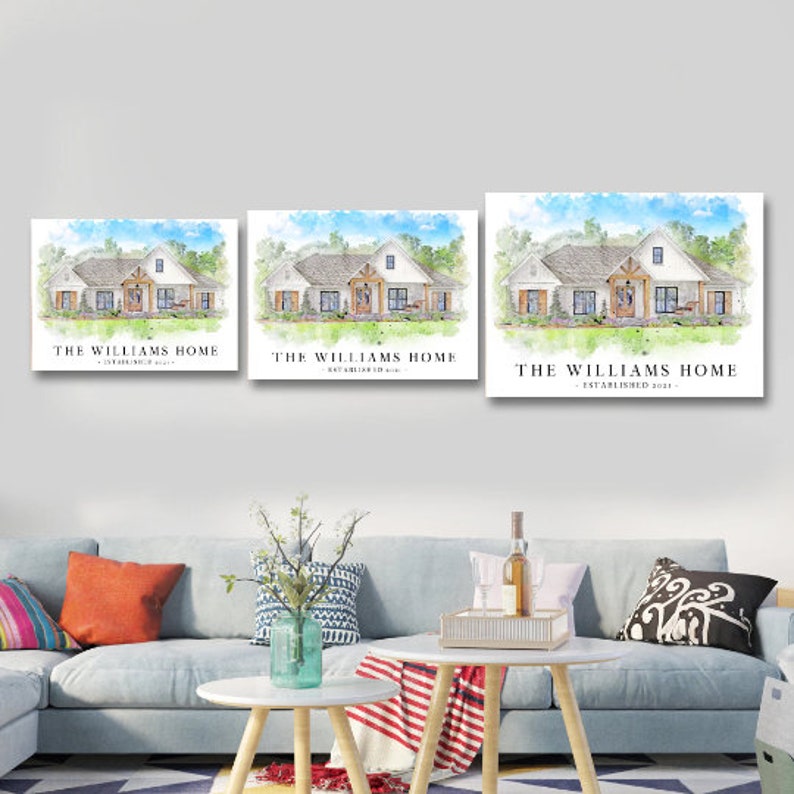 Print on Canvas House Warming Gift Custom Housewarming Gift Etsy