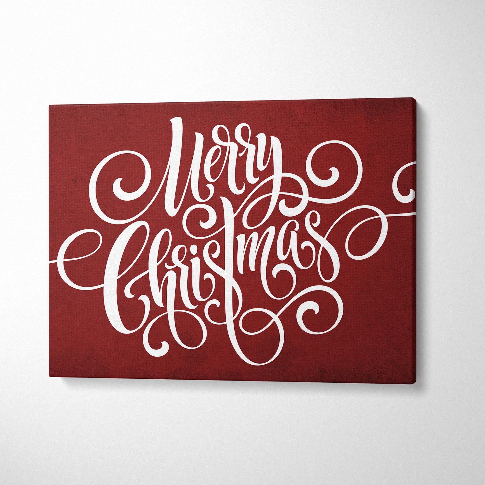 Merry Christmas Wall Art Canvas Christmas House Decoration Etsy