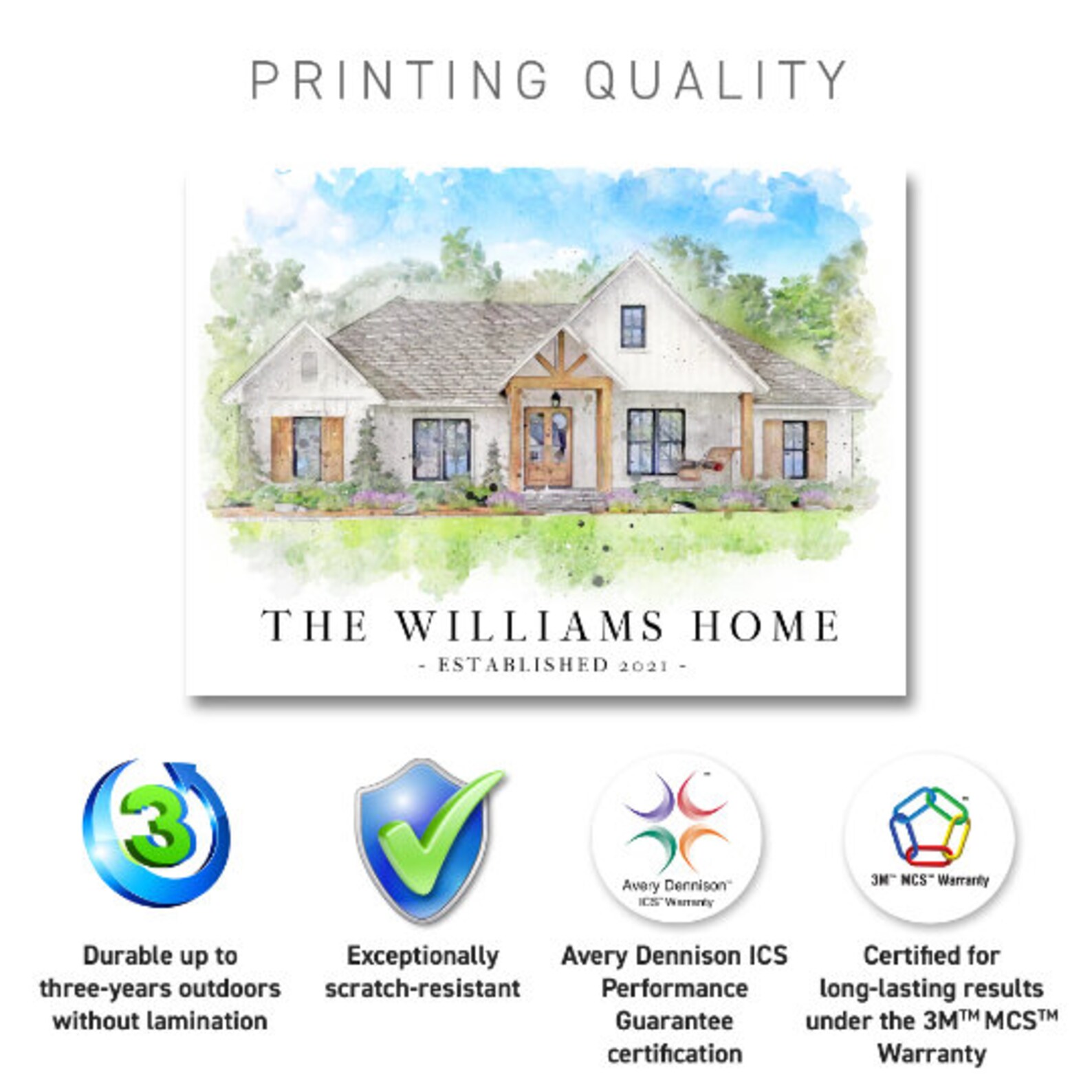 Print on Canvas House Warming Gift Custom Housewarming Gift Etsy