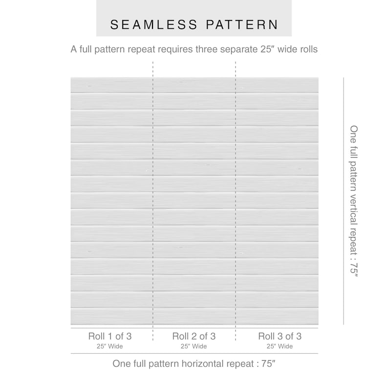 White Wooden Look Peel and Stick Wallpaper Shiplap Wood Etsy