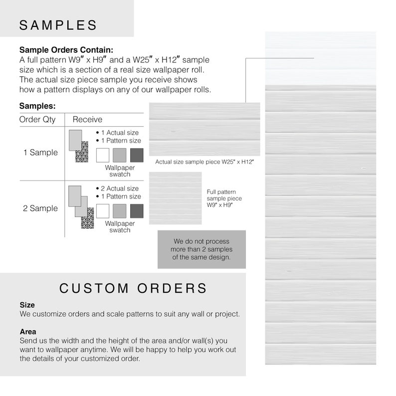 White Wooden Look Peel and Stick Wallpaper Shiplap Wood Etsy