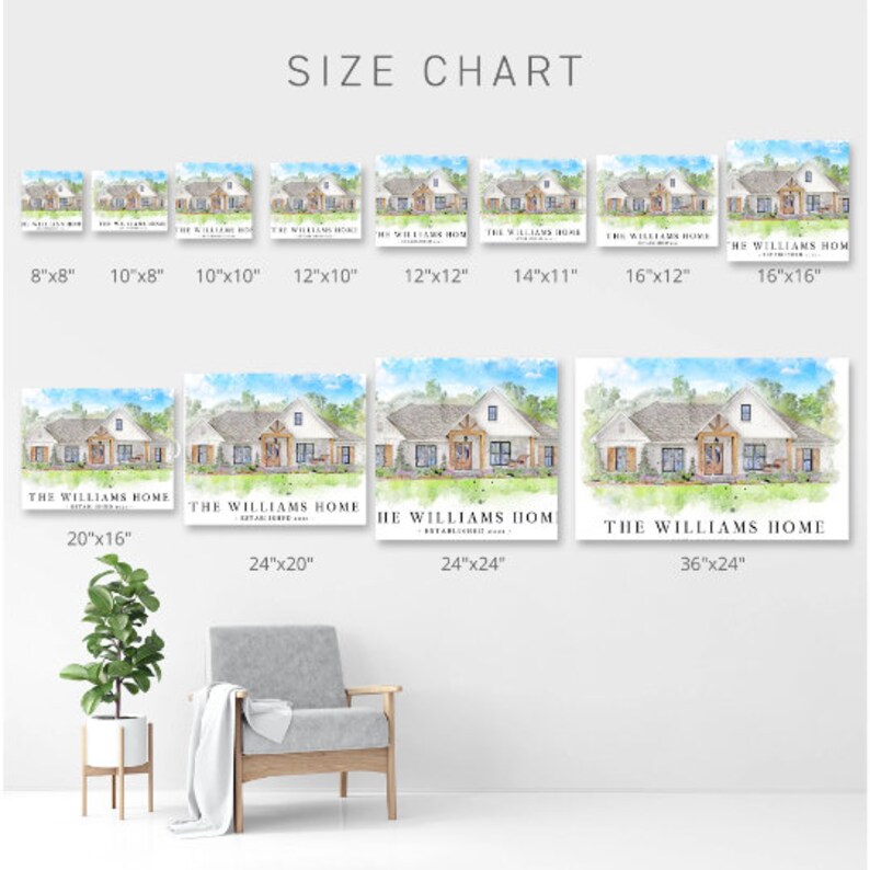Print on Canvas House Warming Gift Custom Housewarming Gift Etsy