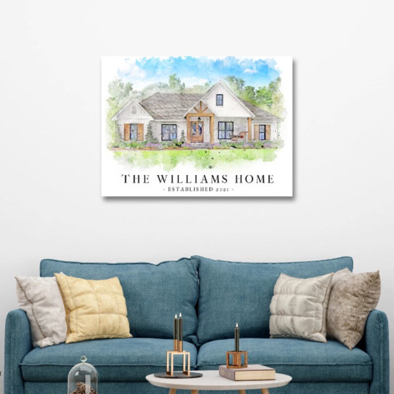 Print on Canvas House Warming Gift Custom Housewarming Gift Etsy