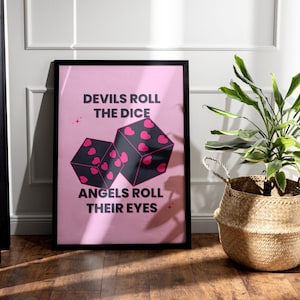 Cruel Summer Print - Devils Roll The Dice | Tay Tay Poster - Digital Wall Art for Fan Girls