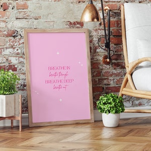 Tay Tay Pink Poster | BREATHE Labyrinth Lyrics | Digital Wall Art Print - Perfect Tay Tay Merch