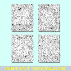 Female Empowerment Quotes Coloring Pages, Adult Coloring Pages Printable, Adult Coloring Page Printable, Coloring Page for Adult Printable
