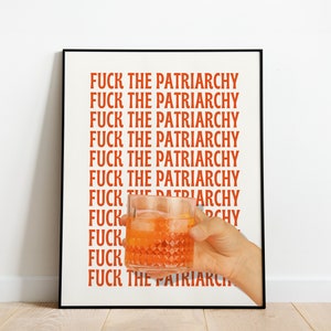 F*CK The Patriarchy Poster | Digitaler Wandkunstdruck - Perfect Tay Tay Merch
