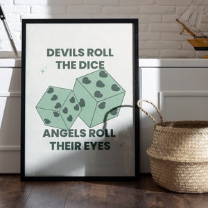 Cruel Summer Print - Devils Roll The Dice | Tay Tay Poster - Digital Wall Art for Fan Girls