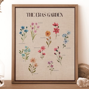 The Eras Garden Floral Print | Tay Tay Poster, Fan Girl, Gift, Lyrics, Merch, Wall Art, Tay Tay Print - DIGITAL