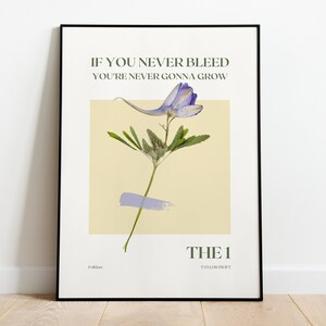 The 1 Tay Tay Vintage Botanical, folklore, flower print | Tay Tay Print, Fan Girl, Gift, Lyrics, Merch, Wall Art - DIGITAL