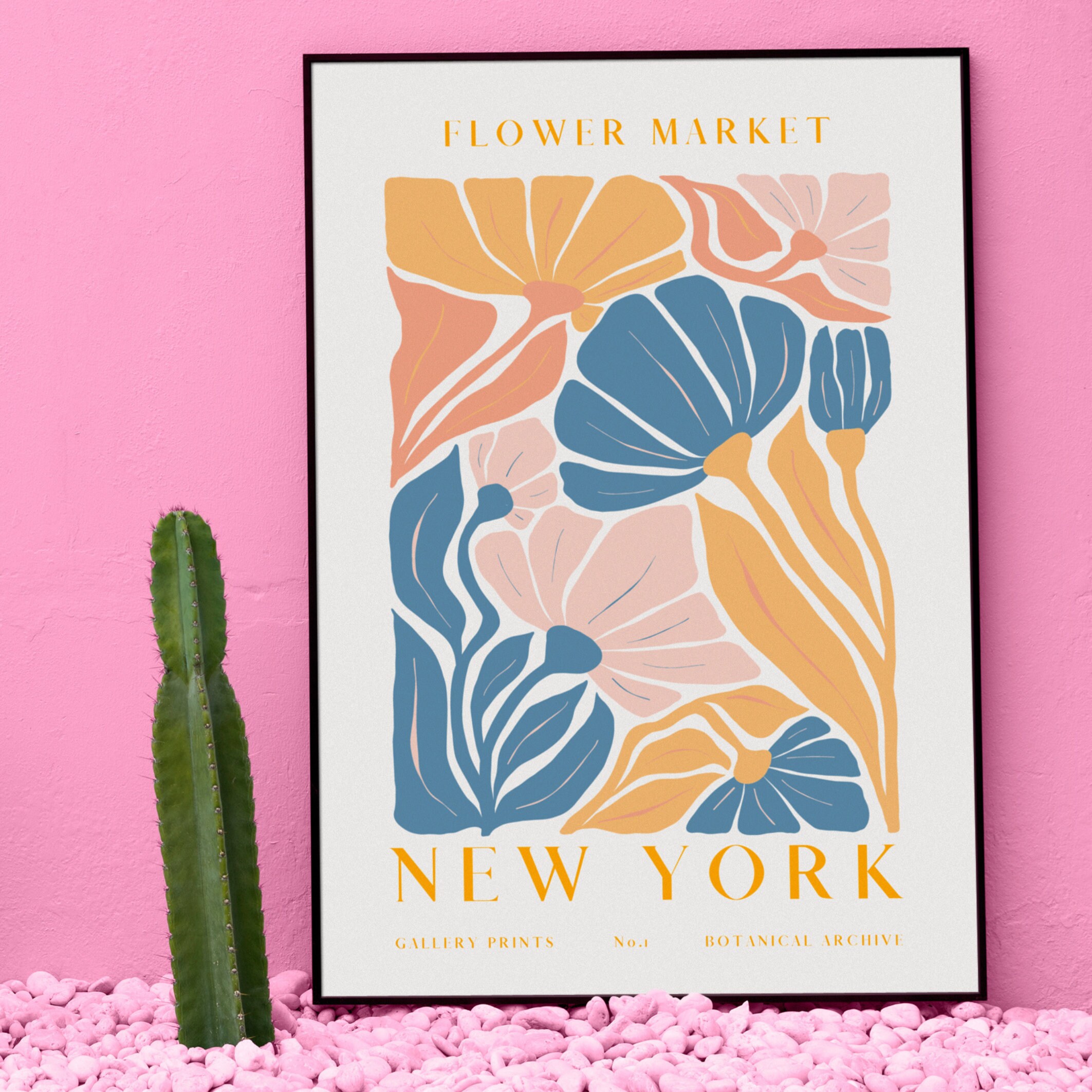 Flower Market Print Set of 12 Botanical Wall Art Floral - Etsy Australia