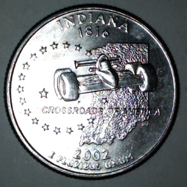 2002-D Indiana State Quarter, Extra fine Condition