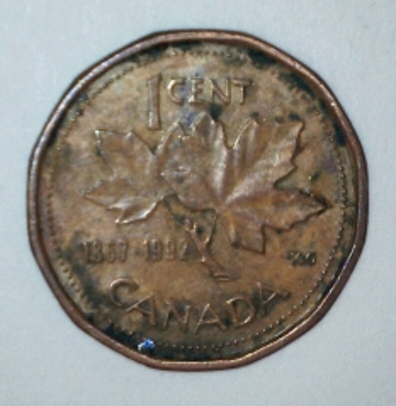 1992 Canada 125th Anniversary of Canadian Confederation 1c Coin image 2