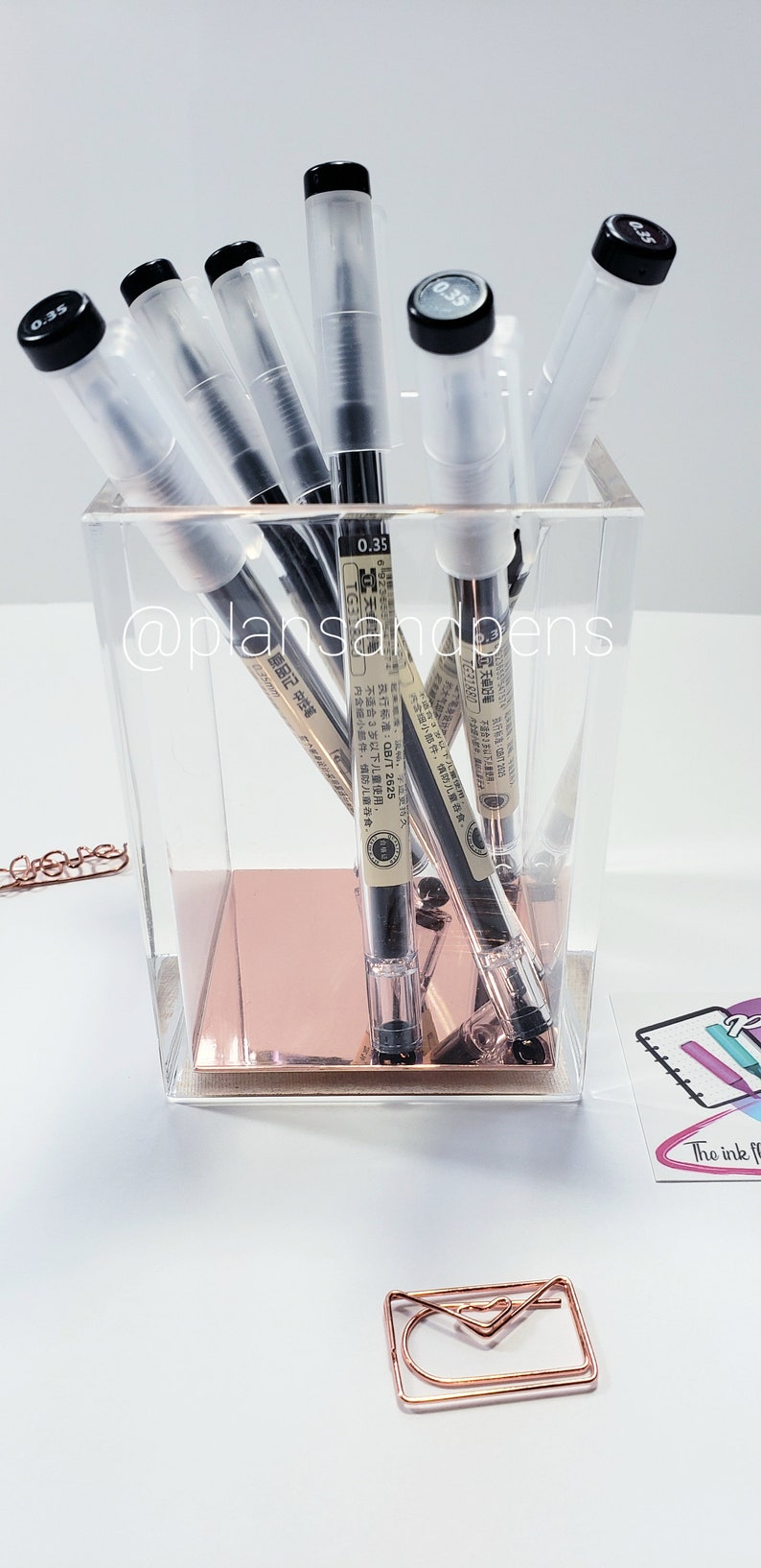 Black or Blue Gel Ink Pens 0.35 mm Needle Point