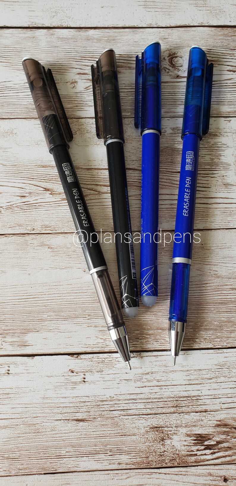 Erasable Pen Blue or Black Ink With Refills 0.5 Mm Gel Ink Etsy