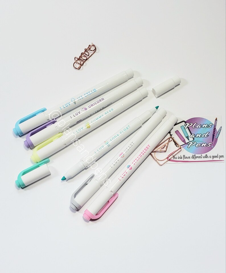 Zebra Mildliners 6 Colors Highlighters Double Sided Bold and Etsy