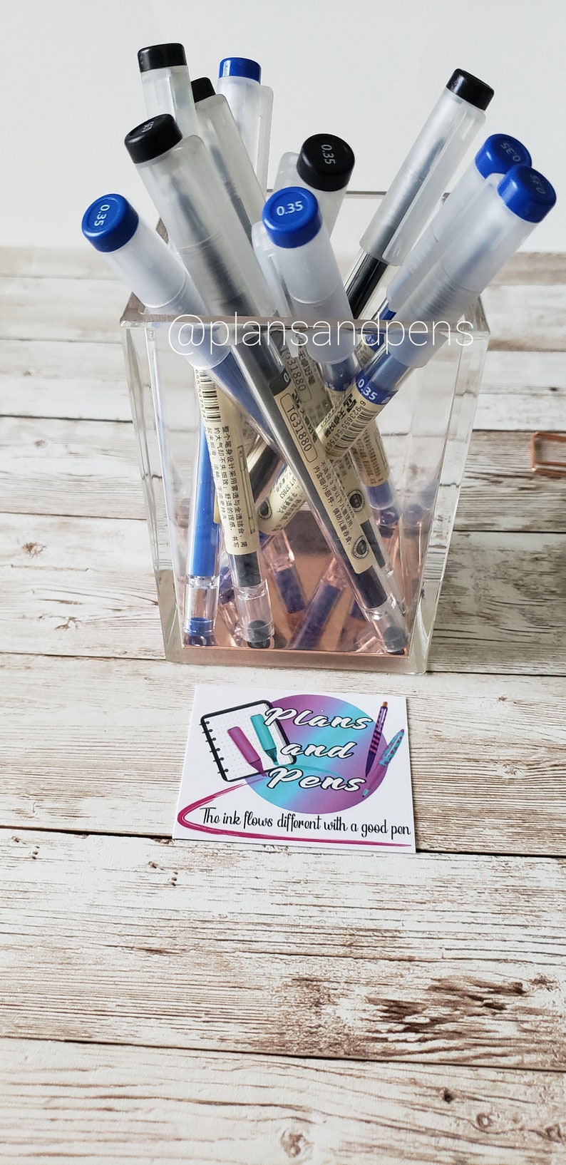 Black or Blue Gel Ink Pens 0.35 mm Needle Point