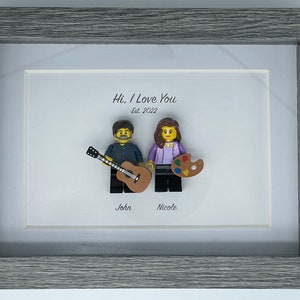 Personalized mini me minifigure frame. For up to 5 figures. Last day for Fathers Day orders : 7 June image 7