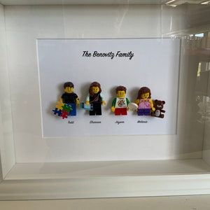 Personalized mini me minifigure frame. For up to 5 figures. Last day for Fathers Day orders : 7 June image 10