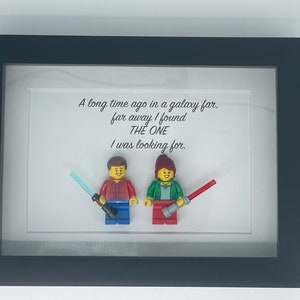 Personalized mini me minifigure frame. For up to 5 figures. Last day for Fathers Day orders : 7 June image 4