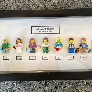 Personalized mini me minifigure rectangular large frame.   Last day for Fathers Day orders : 7 June