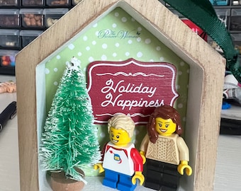 Personalized mini me minifigure Christmas decoration / ornament.    Final Xmas order : 14 December.