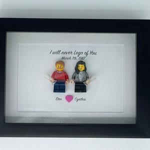 Personalized mini me minifigure frame. For up to 5 figures.