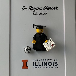 Personalized Graduation Minifigure Photo Frame: Custom Accessories