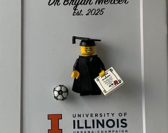 Personalized Graduation Minifigure Photo Frame: Custom Accessories