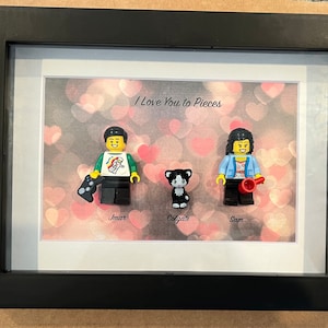 Personalized mini me minifigure frame. For up to 5 figures. Last day for Fathers Day orders : 7 June image 6