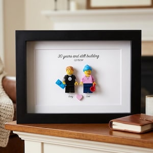 Personalized mini me minifigure frame. Max 5 figures.