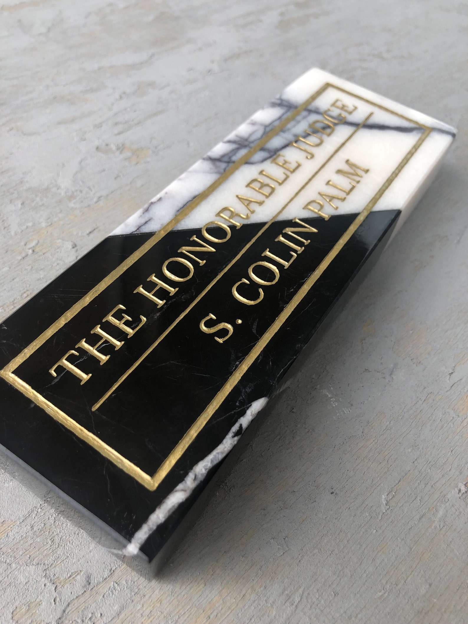 Personalized Marble Desk Name Plate Handmade Custom Marble Etsy