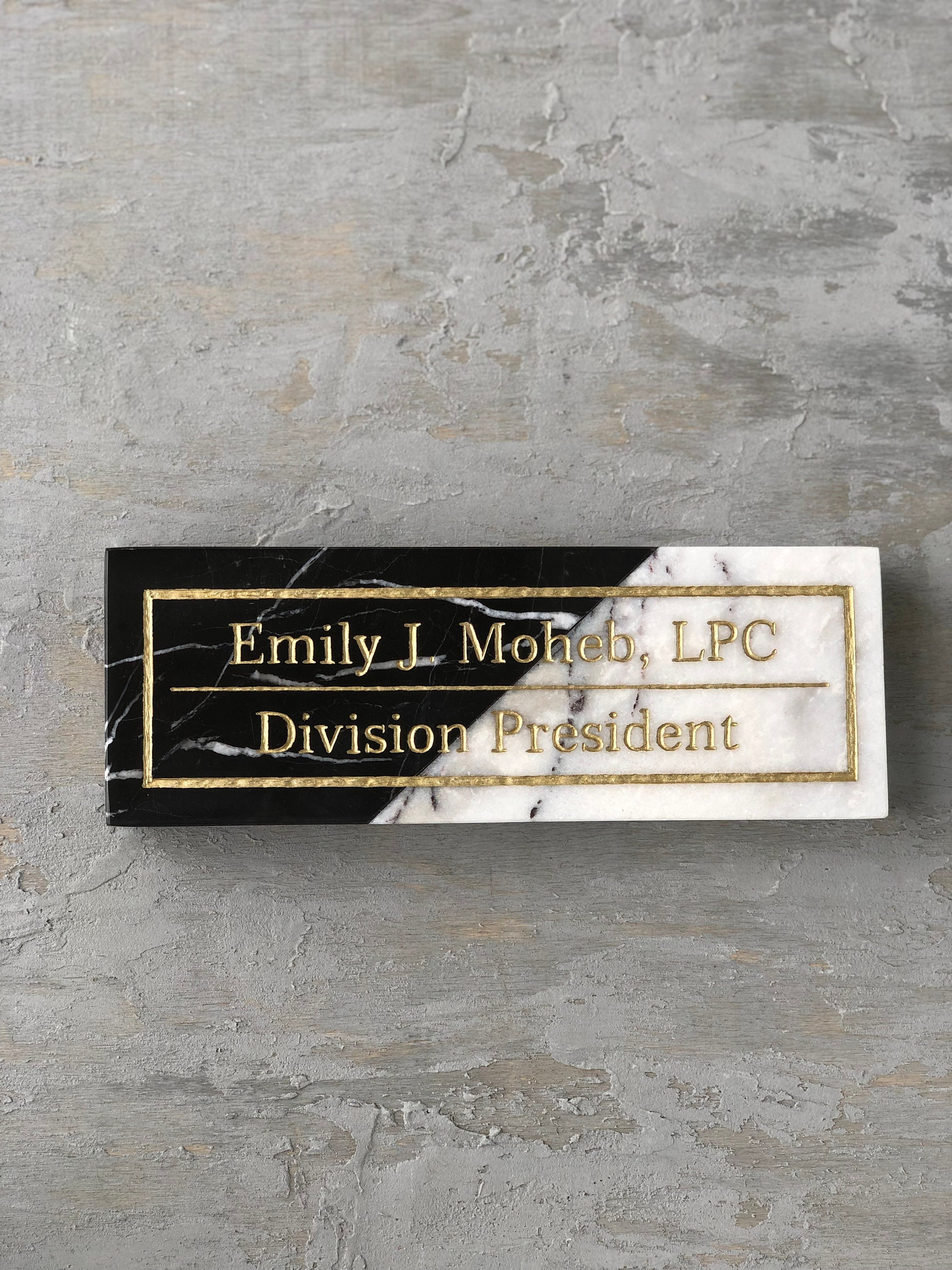 Personalized Marble Desk Name Plate Handmade Custom Marble Etsy Australia