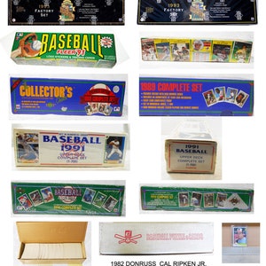 Collectors Baseball Sets from the 1980&#39;s and 1990&#39;s, Vintage Baseball Cards, Cool Rookie Cards, Upperdeck,Donruss,Fleer Factory Sets, Gift