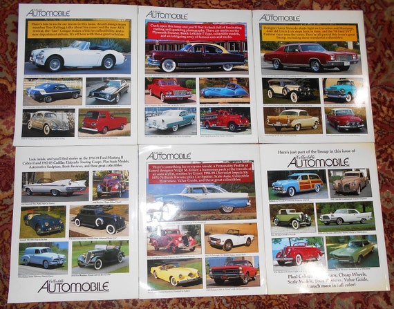 Collectible Automobile Magazines,vintage Americana, Cars of