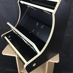 Extra Wide Bartop Arcade Cabinet Kit - Black, Easy Assembly, for 22" Monitor