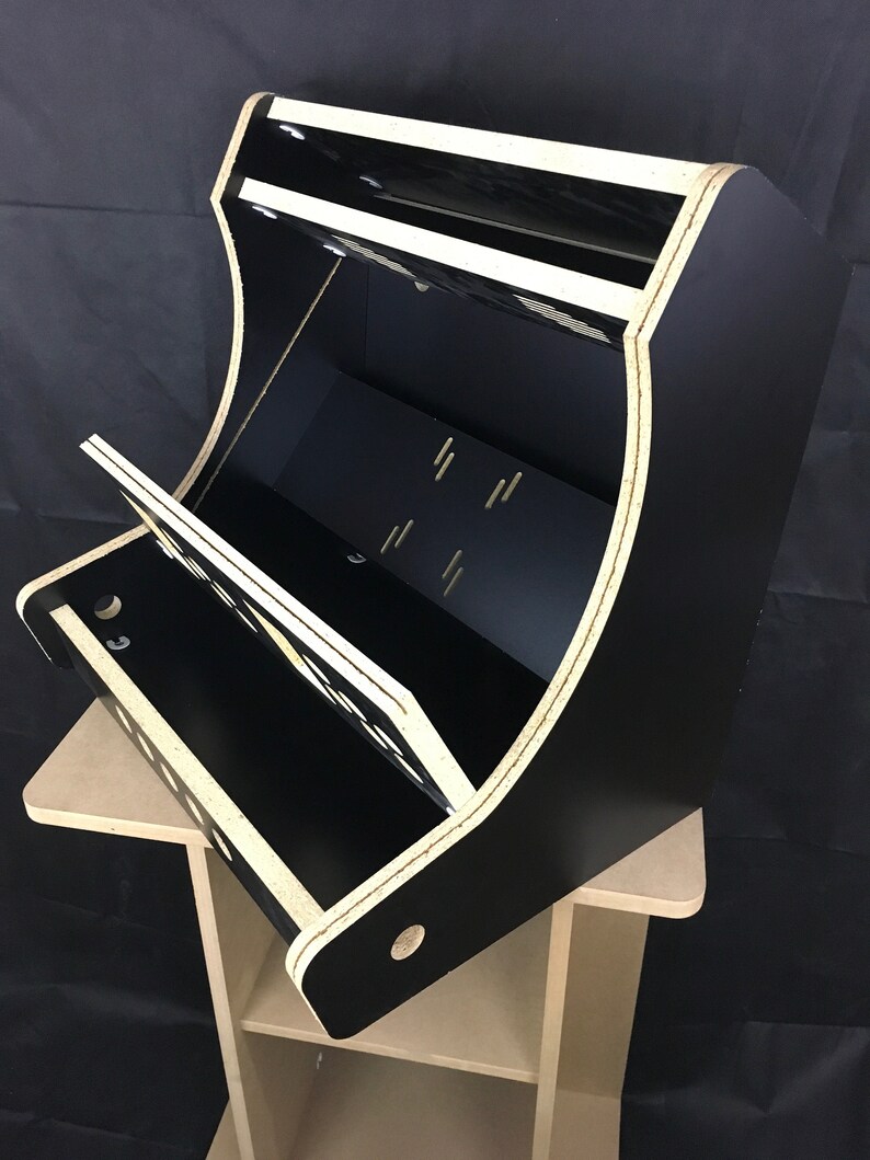 Extra Wide Bartop Arcade Deluxe Cabinet Kit Black, Easy Assembly, for 22 Monitor image 1