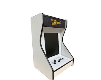 White Table Top Arcade with A Trackball. / 516 Classic Arcade Games