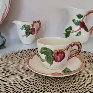 Franciscan Apple Coffee Cup and Saucer / Excellent Condition / Circa 1940 - 60 / Special Pricing