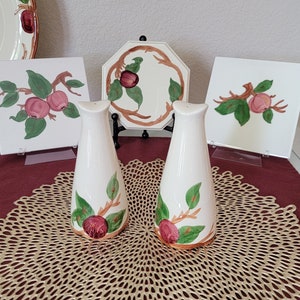 Franciscan Apple Over Sized Salt and Pepper Set / Excellent Condition / Introduced in 1956
