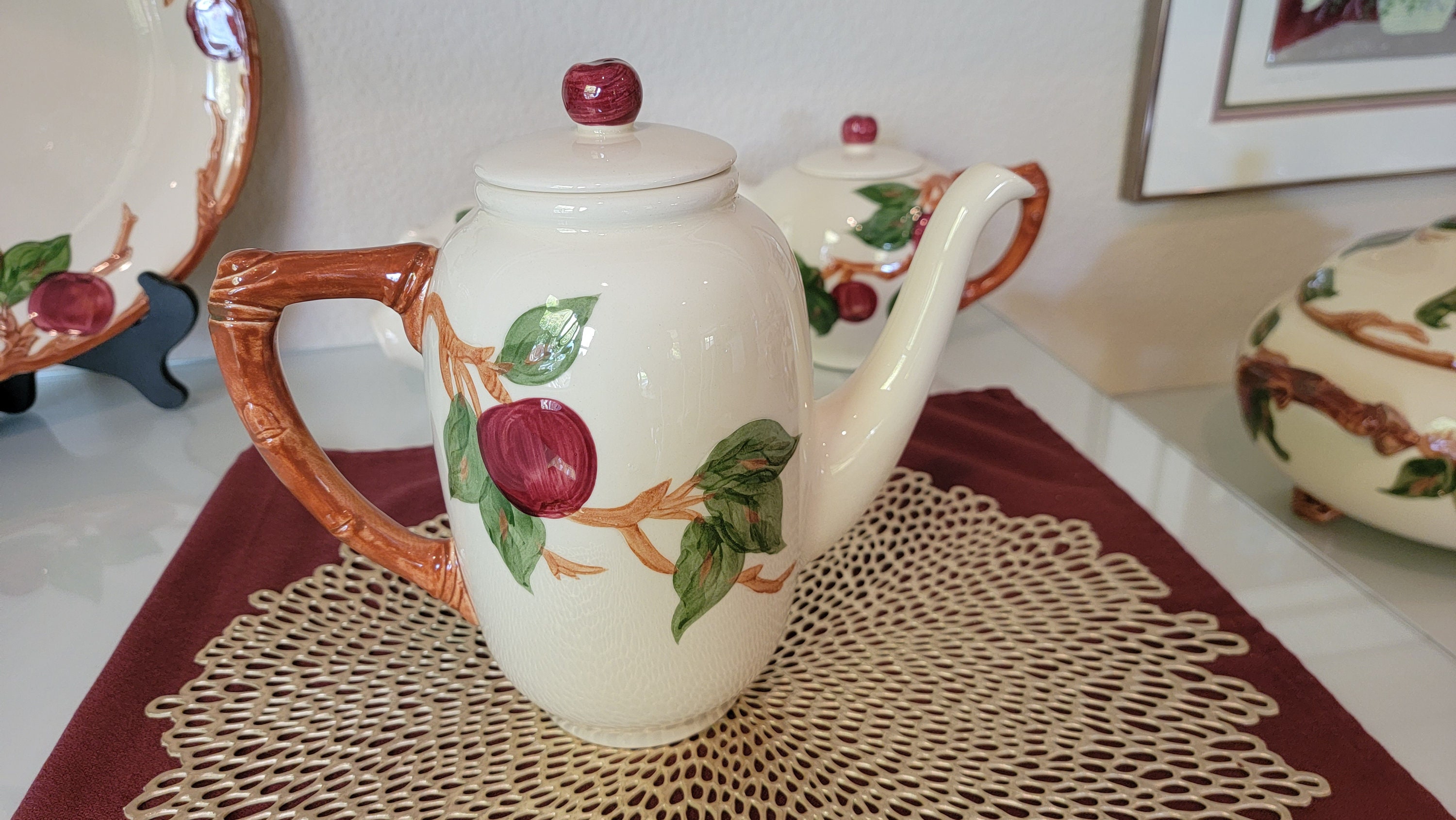 Franciscan Apple Coffee Pot / Four Cups / Excellent / Circa 194953 Etsy