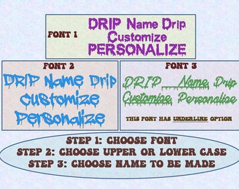 Nombre de goteo personalizado Descarga digital personalizada y personalizada hecha a pedido único fuego SVG PNG JPG
